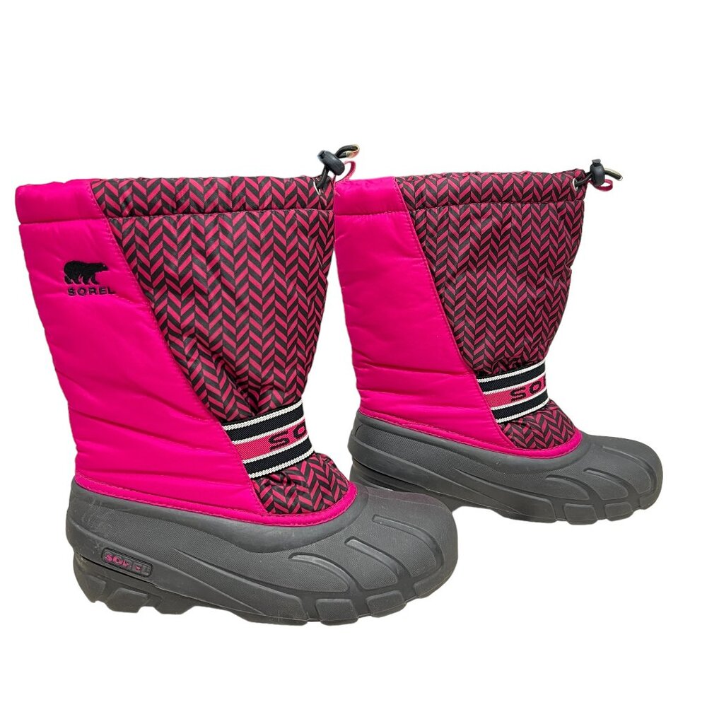 Sorel Cub Graphic insulated waterproof pink women's snow winter boots size 7